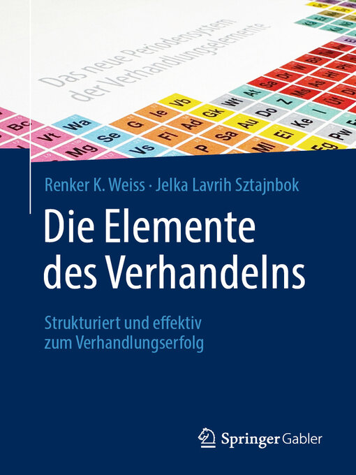 Title details for Die Elemente des Verhandelns by Renker K. Weiss - Available